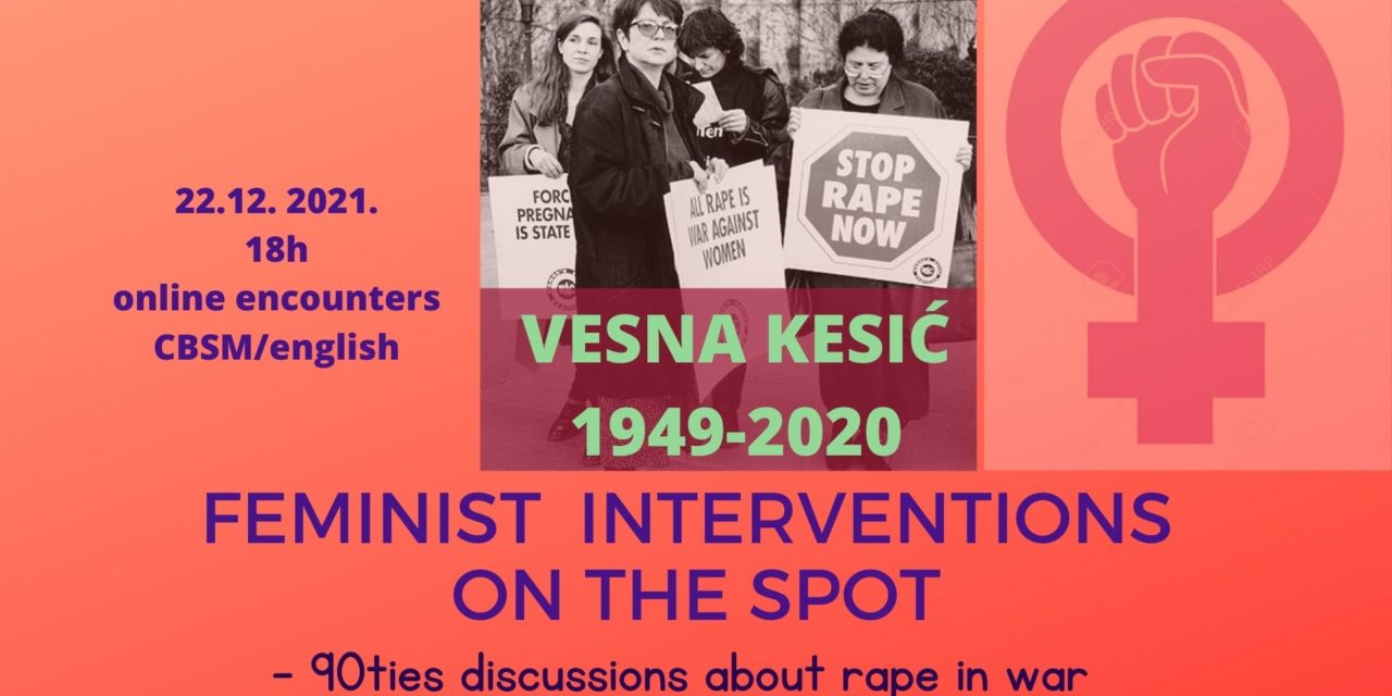 Online razgovor o feminističkim raspravama iz 90tih o silovanju u ratu