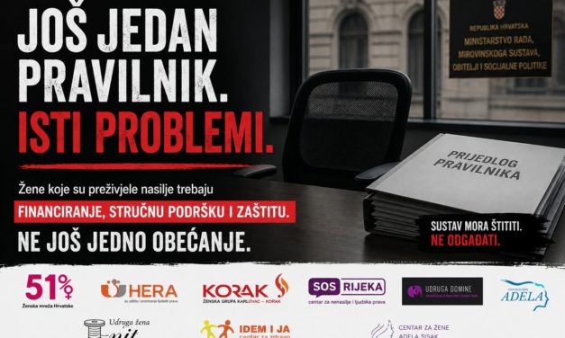 Izmjene Pravilnika o mjerilima za pružanje socijalnih usluga: tražimo primjerene standarde i stabilno financiranje podrške ženama koje su preživjele nasilje